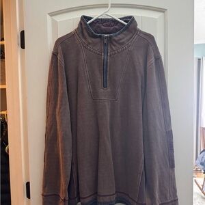 Fat Face Men's Brown Quarter-Zip Jacket